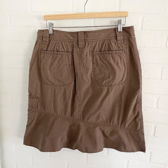 Vintage Y2K Cargo Skirt Columbia Asymmetrical stitching details Floral Brown 12 - Picture 12 of 13